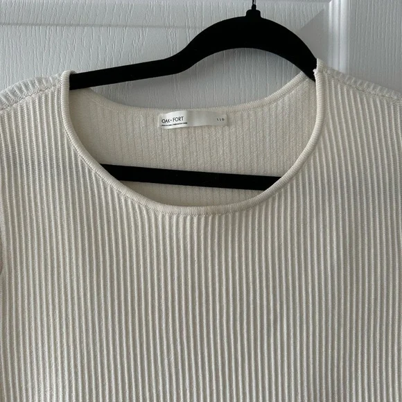 OAK + FORT Ribbed Short Sleeve Mini Dress - Picture 2 of 4